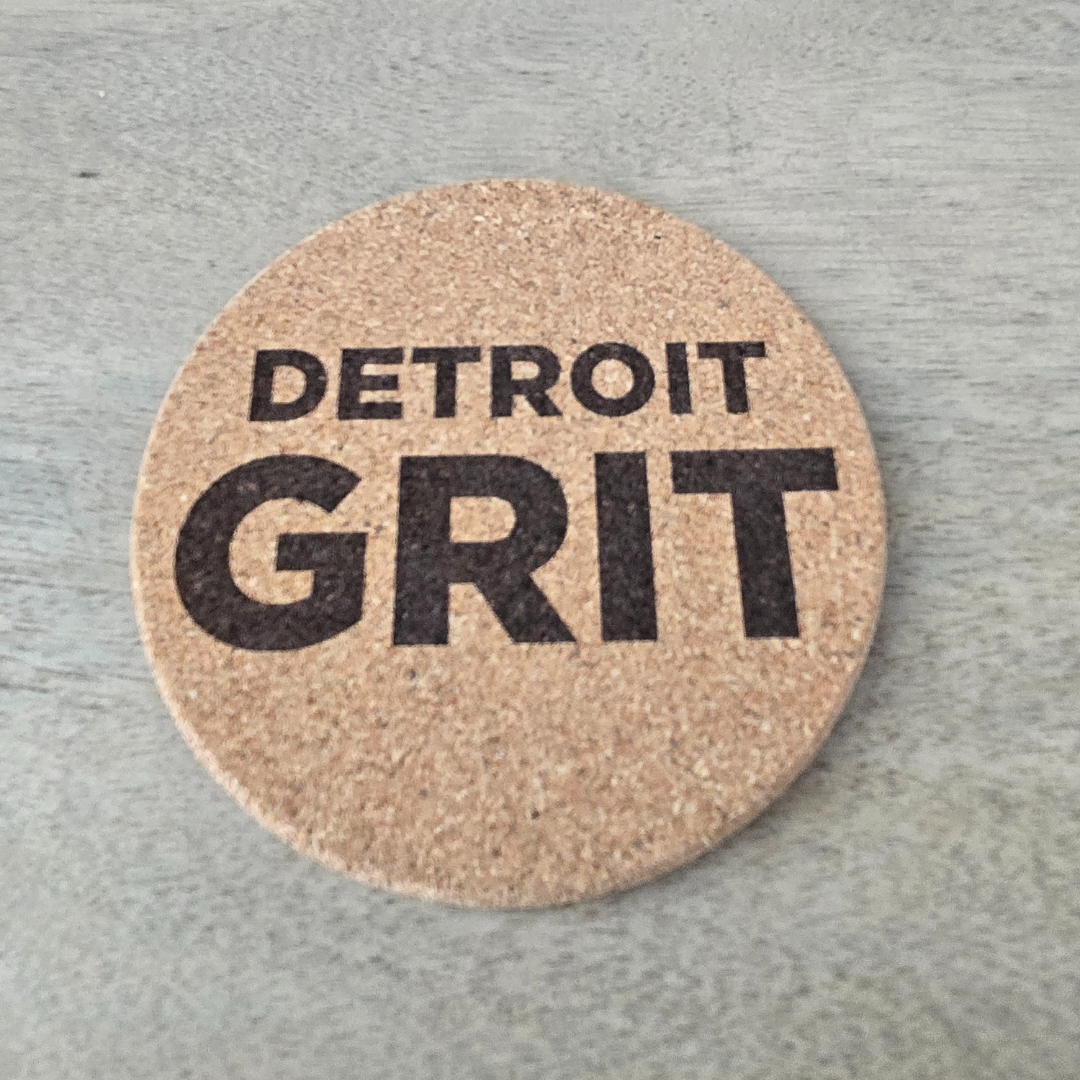 COASTER CORK DETROIT GRIT