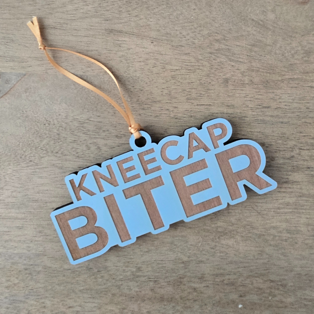Detroit Lions Wooden Ornament - Kneecap Biter