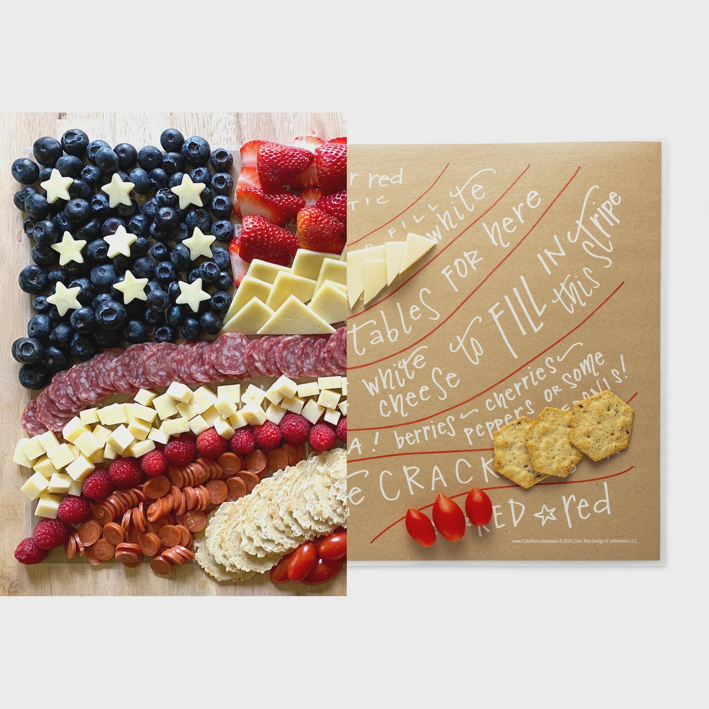 Charcuterie Cheat Sheet Flag