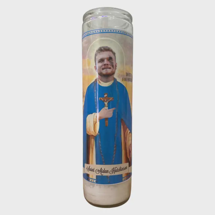 Aidan Hutchinson Devotional Prayer Candle