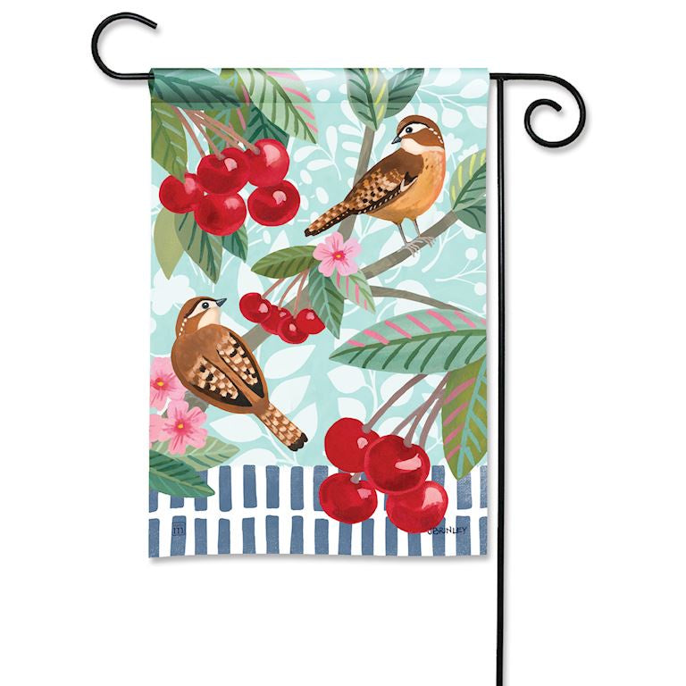 Garden Flag Birds & Cherries