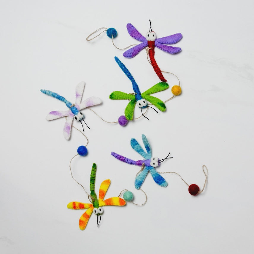 Dragonfly Felt Garland