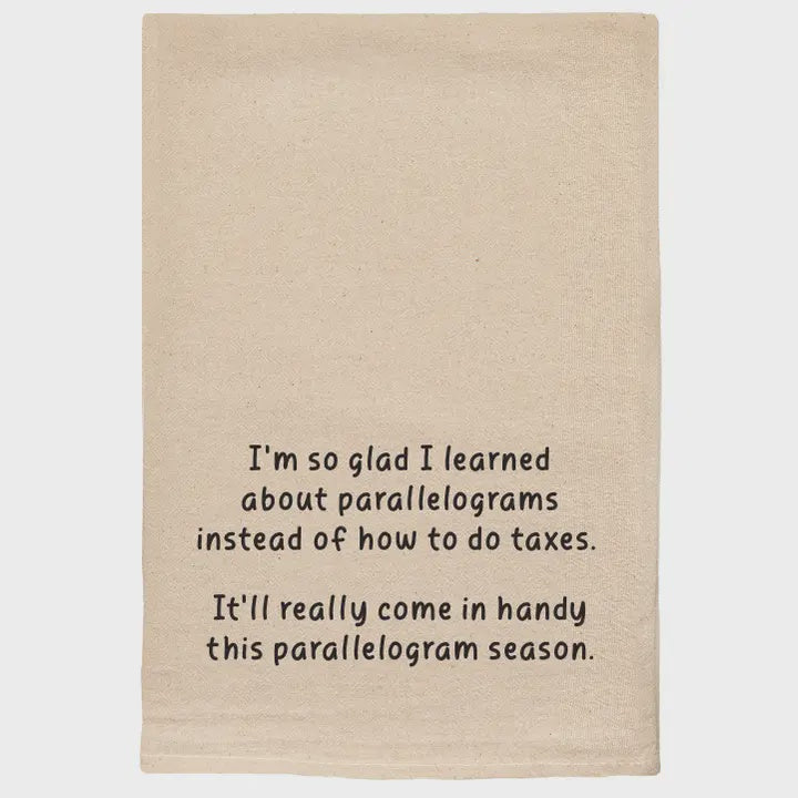Parallelograms Natural Dishtowel