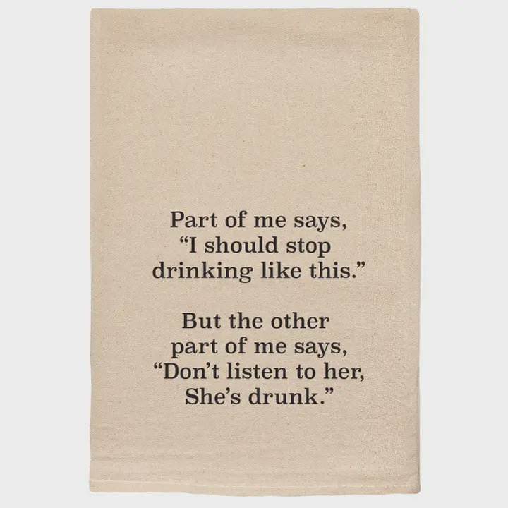 Part of Me Says Natural Dishtowel