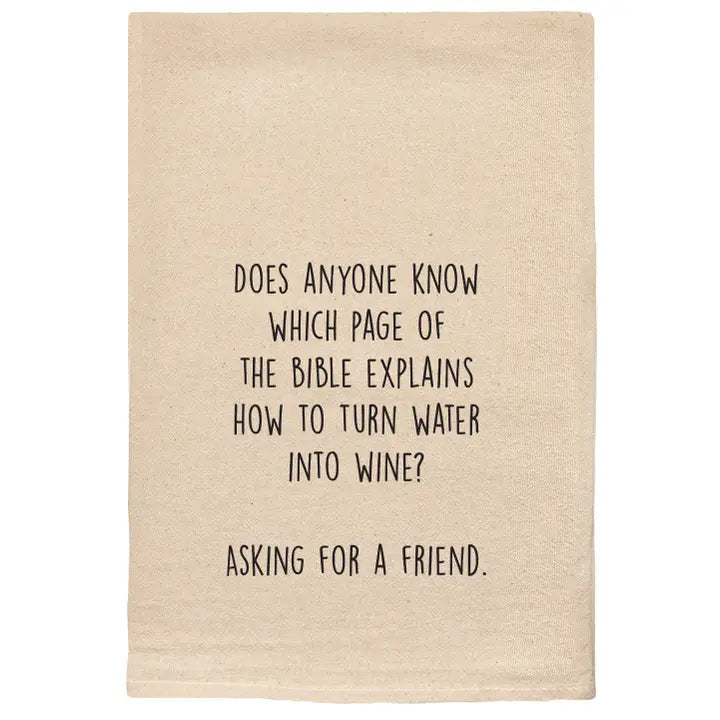 It Takes a Village Natural Dishtowel