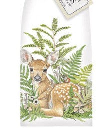 Mary Lake Thompson Fawn & Ferns Dishtowel