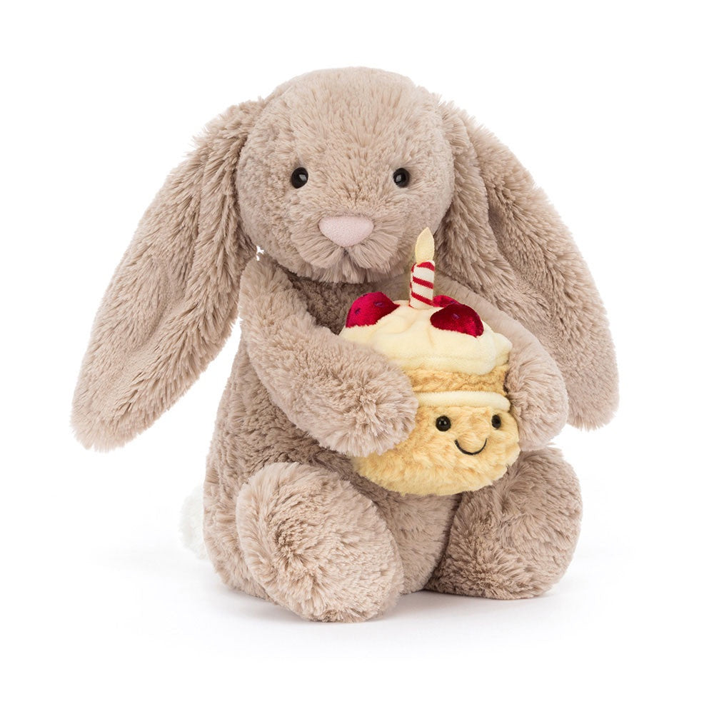 Jellycat Bashful Birthday Bunny Beige Medium