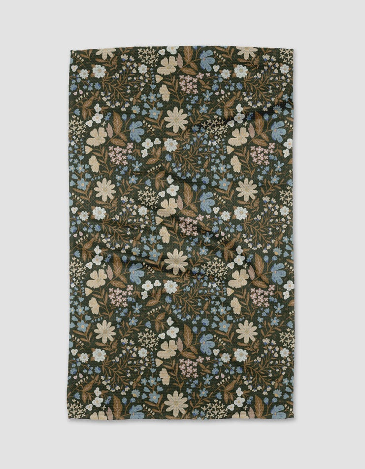 Geometry Dishtowel Cottage Meadow Sepia