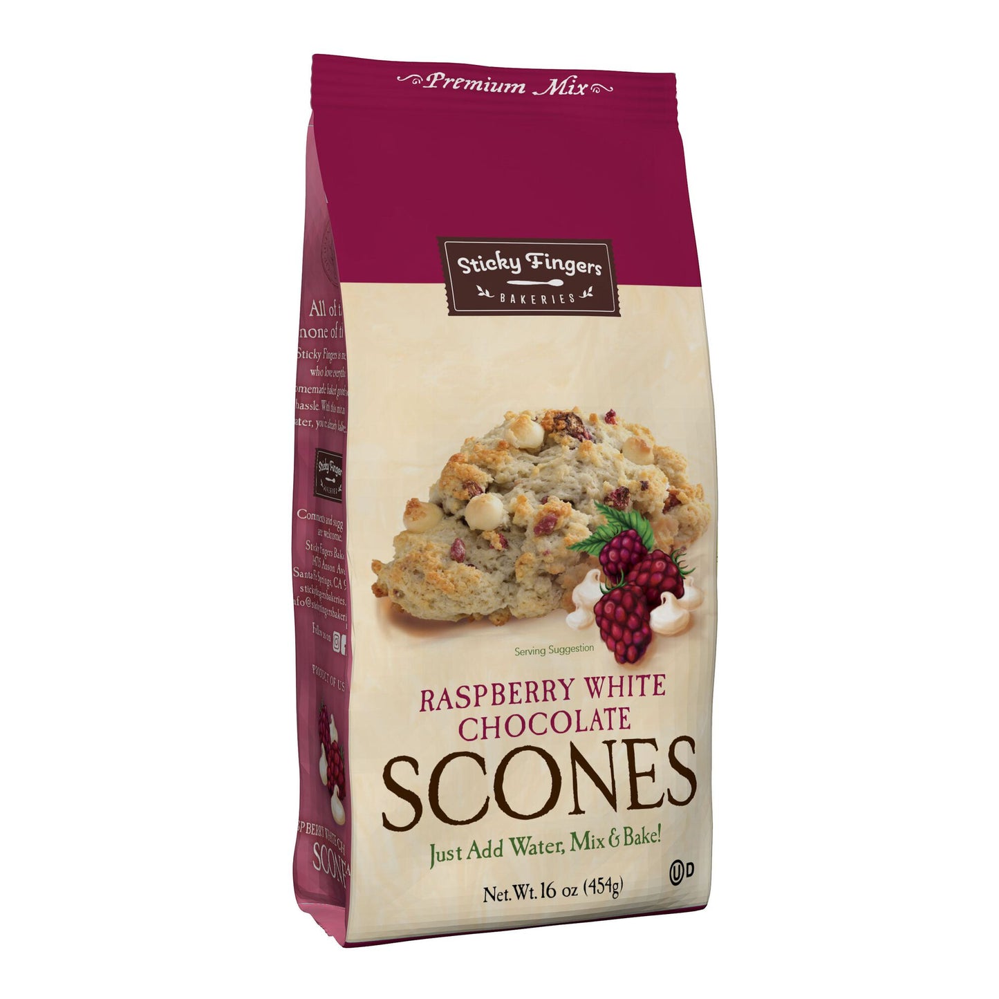 Sticky Finger Scones Raspberry White Chocolate Chip