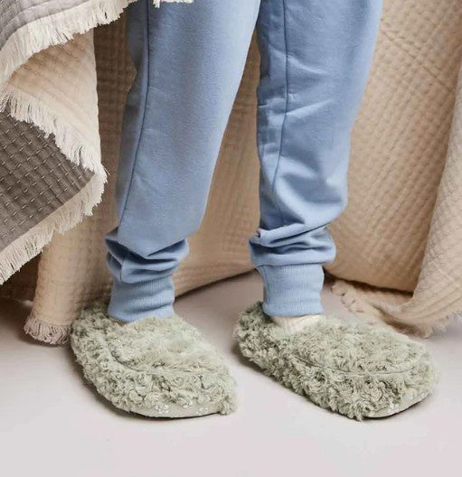 Warmies Microwaveable Sage Green Slippers