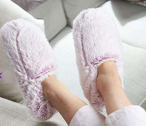 Warmies Microwaveable Lavender Marshmallow Slippers