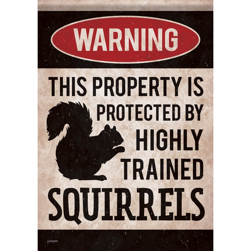 Garden Flag Trained Squirrels