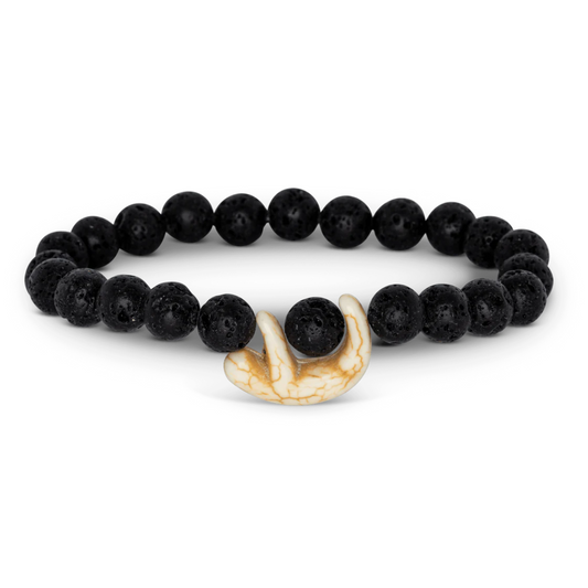 Fahlo Wander Bracelet - Sloth with Lava Stone