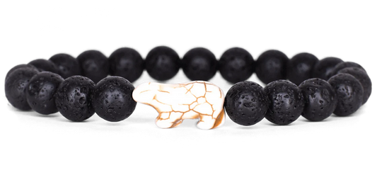 Fahlo Bracelet - Polar Bear Lava Stone