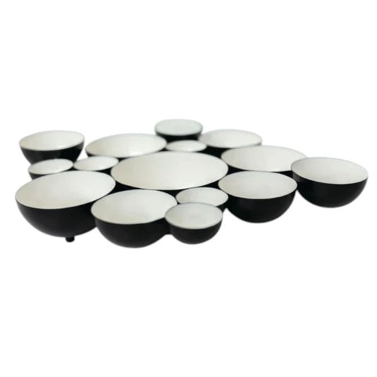 Nora Fleming Black & White Bubble Bowl