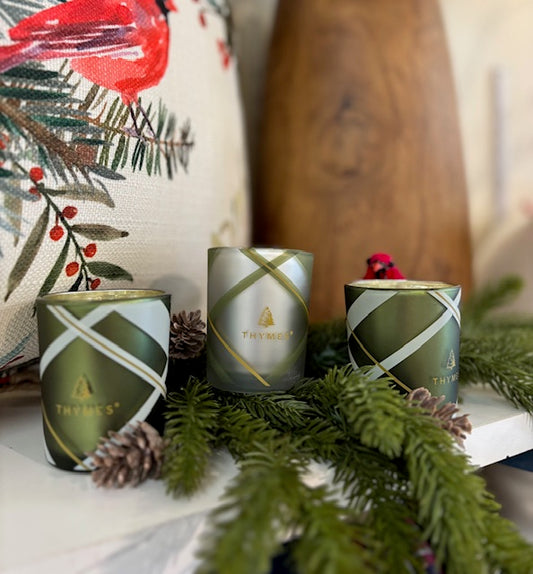 Frasier Fir Plaid Votive Asst