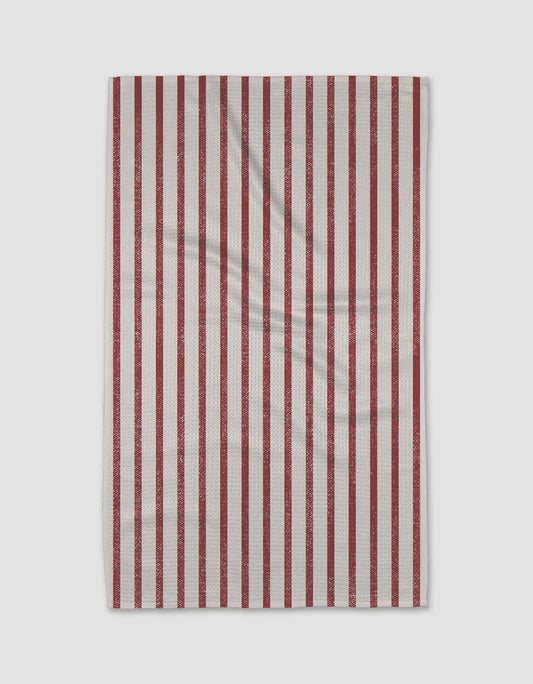 Geometry Dishtowel Festive Candy Cane