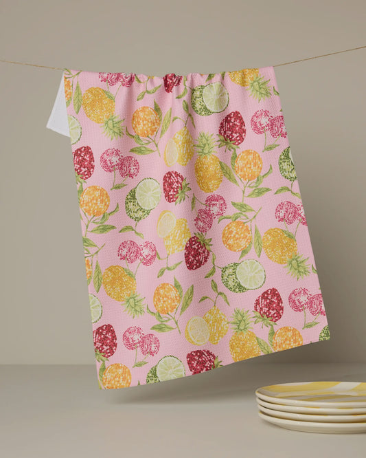 Geometry Dishtowel Disco Fruit