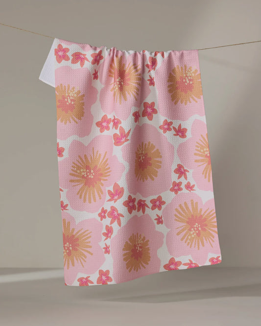 Dishtowel Hibiscus Sunset