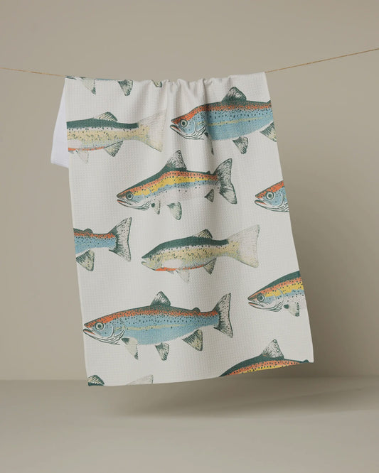 Dishtowel Hooked on Fishing