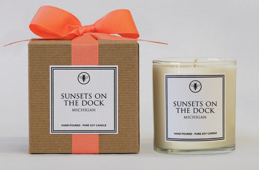 Candle Sunsets on the Dock