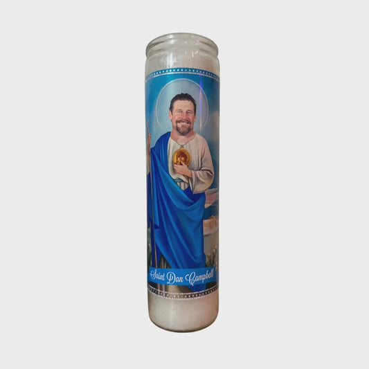 PRE-ORDER Dan Campbell Devotional Prayer Saint Candle 2/$40 or $24.99 each