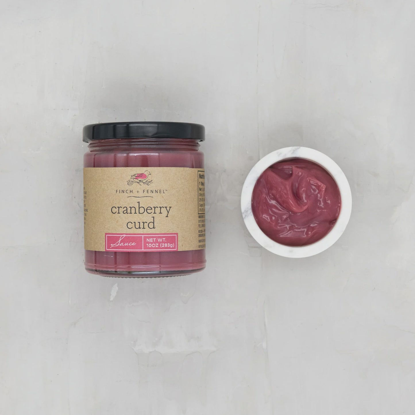 Finch and Fennel Cranberry Curd