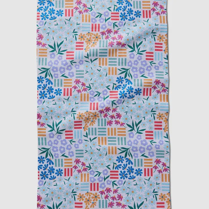 Geometry Dishtowel Floral Garden