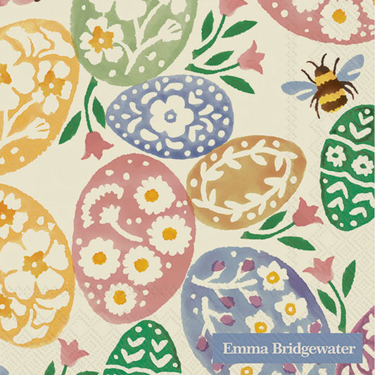 Easter Eggs Cream Bev Napkin