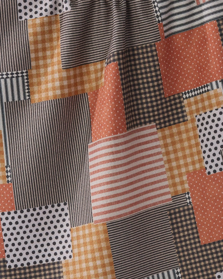 Geometry Dishtowel Patch and Pumpkin
