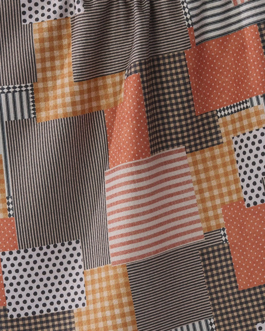 Geometry Dishtowel Patch and Pumpkin