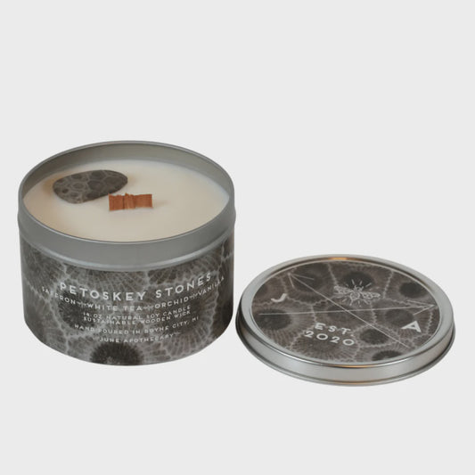 June Apothicarie Candle Petoskey Stone 4oz