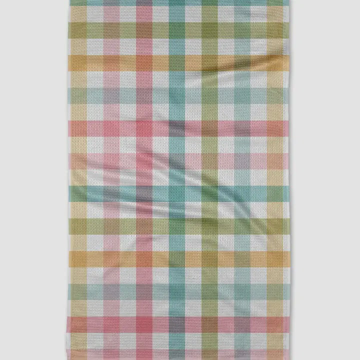 Geometry Dishtowel Easter Parade Plaid