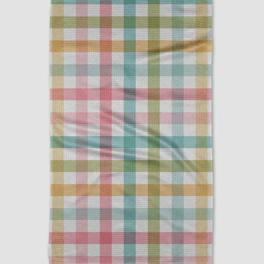 Geometry Dishtowel Easter Parade Plaid