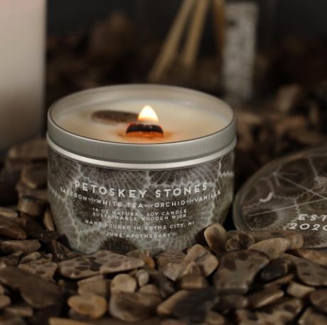 June Apothicarie Petoskey Stone Candles