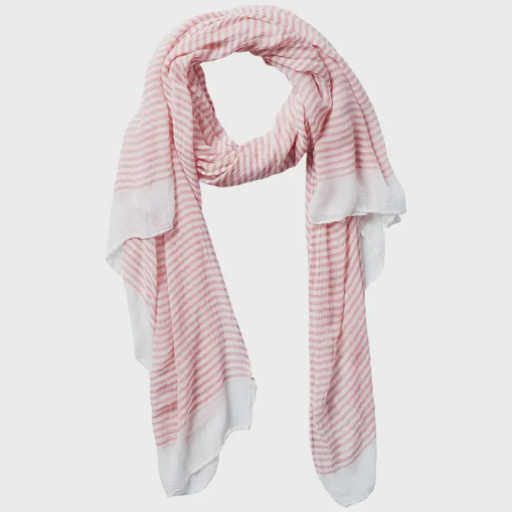 Insect Scarf Coral Tiny Stripe