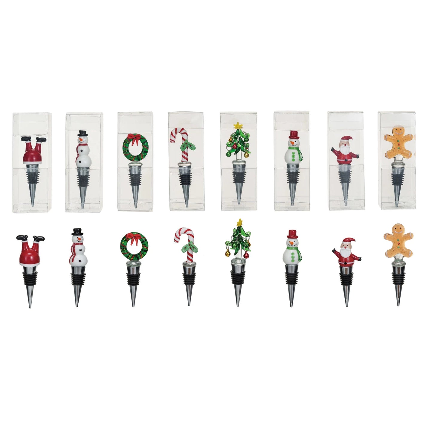 Christmas Icons Glass Bottle Stopper--BUY 2, GET 1 FREE