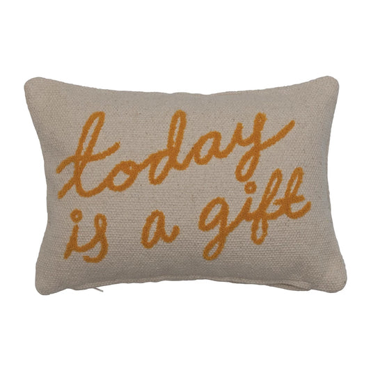 Decorative Lumbar Pillow - Today is a Gift