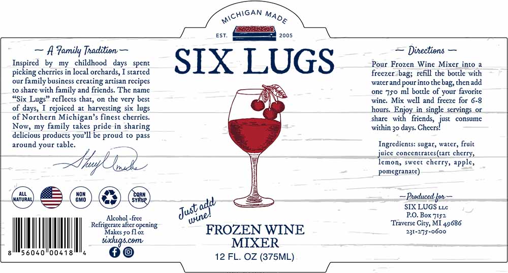 Six Lugs Cherry Frozen Wine Mixer